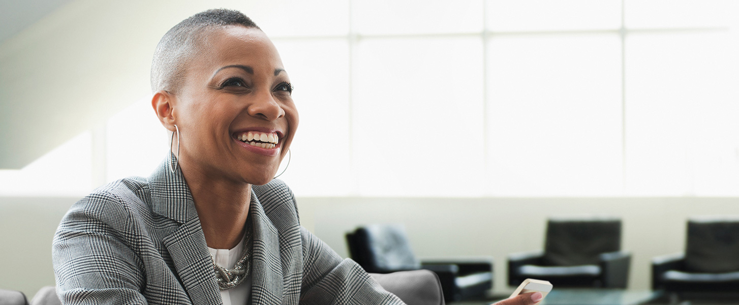 a smiling woman